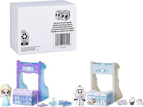 Miniatura 2 de Disney Frozen Paquete de 2 Twirlabouts, serie 2, Elsa y Olaf trineo para comprar juguetes de juego, accesorios de muñeca Olaf y Elsa para niños de 3
