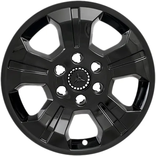 Miniatura 2 de OxGord Fundas de rueda de 18 pulgadas para Chevy Silverado 1500 2014-2018 (juego de 4) cubiertas de rueda impostor para ruedas ABS negro brillante