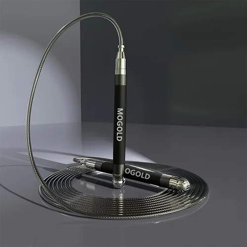 Miniatura 6 de Cuerda de saltar 2 en 1 de velocidad: 2mm para Boxeo/MMA y 3mm para CrossFit - Sistema de cable ajustable sin herramientas con rodamientos duales