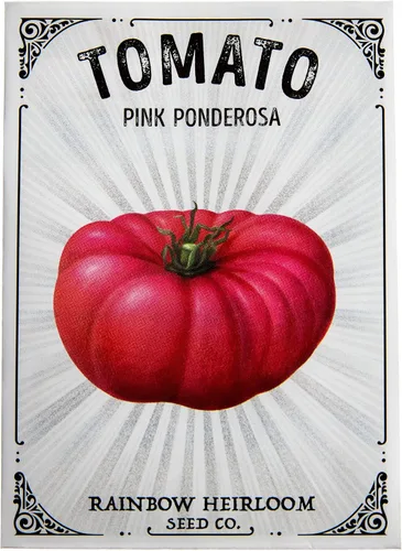 Miniatura 2 de Semillas de tomate para plantar Variedad Ponderosa rosa (paquete de 150 mg - aproximadamente 40 semillas) Semillas sin OMG y reliquia Paquete