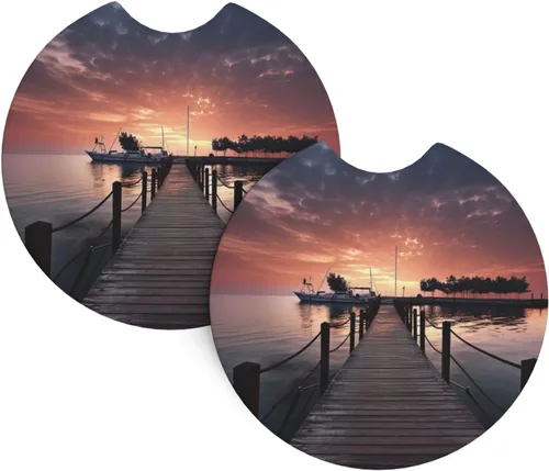 Miniatura 11 de Portavasos para automóvil con estampado de gato Galaxy para portavasos universales antideslizantes, paquete de 2 soportes para tazas, almohadilla