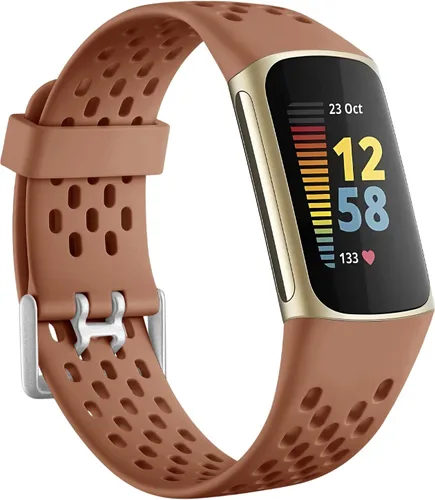 Miniatura 20 de Getino Bandas compatibles con Fitbit Charge, correas deportivas de repuesto ajustables transpirables suaves para Fitbit Charge 5/6, Negro