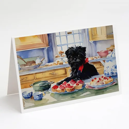 Miniatura 23 de Caroline's Treasures DAC3884GCA7P Paquete de 8 tarjetas en blanco de Navidad con galletas de husky siberiano Tarjetas de felicitación con sobres