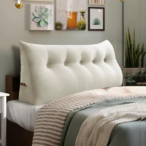 Miniatura 57 de Almohada de Cuña Engrosada de 10 libras para Cabecero Posicionador Corporal Almohada de Cuña para Cama Soporte de Respaldo Almohada Triangular