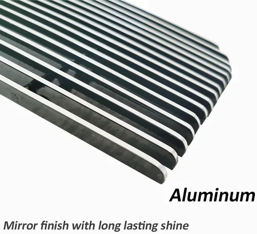 Miniatura 2 de Combo de insertos de rejilla cromada Billet para Ford Mustang V6 Premium 2005-2009 parrilla delantera 2 piezas de aluminio horizontal