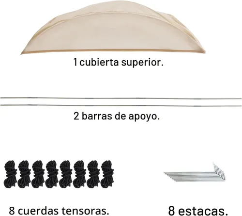 Miniatura 8 de EighteenTek® - Cápsula deportiva con suelo adjunto, visión clara de 360°, protección UV UPF 50+, refugio instantáneo impermeable para todo