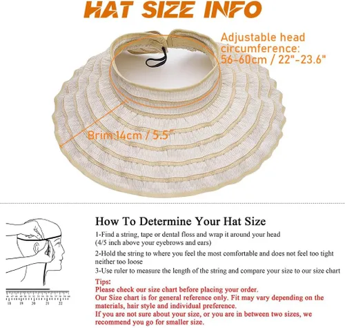 Miniatura 2 de Sombreros de visera para mujer, estilo vintage, de ala ancha, enrollables, para verano, playa, jardín, sombrero ligero y plegable