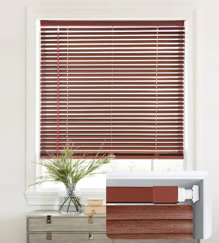 Miniatura 9 de LazBlinds Mini Persianas de Aluminio de 1", Sin Herramientas-Sin Taladro, Persianas Sin Cordón para Ventanas Interiores, Persianas Horizontales