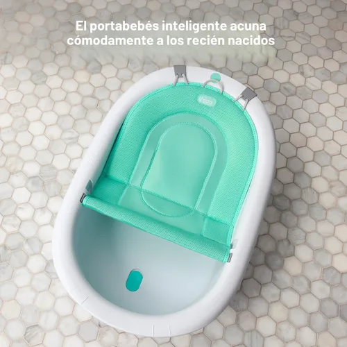 Miniatura 2 de Frida Baby Bañera de bebé 4 en 1 Grow-with-Me, bañera para recién nacidos a niños pequeños con asiento de baño extraíble y respaldo para soporte