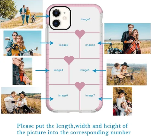 Miniatura 43 de Funda de teléfono personalizada para iPhone 11, diseño personalizado de fotos de collage de múltiples imágenes, resistente a los golpes, resistente