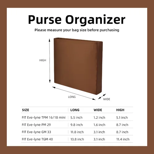 Miniatura 6 de DGAZ Organizador de bolso sedoso que se adapta a bolsas Evelyne TPMPMGMTGM, organizador de bolsos y bolsas de lujo, organizador de bolsas Simplicity