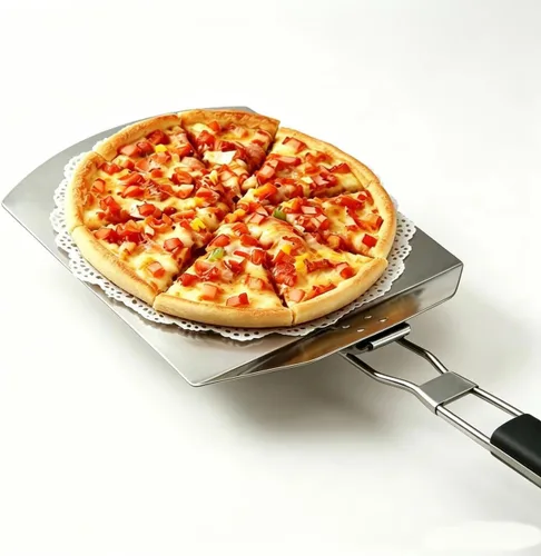 Miniatura 2 de Palas para pizza, palas de pizza de metal, pala de pizza de acero para horno, pala de pizza. Herramientas esenciales de cocina para hacer una