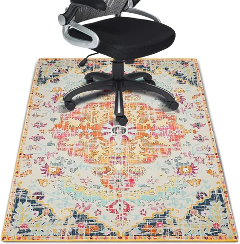 Miniatura 15 de Alfombrilla para Silla de Oficina para Piso de Madera Dura 91,4 x 122 cm, Alfombras de Oficina para Sillas con Ruedas, Protector Antideslizante Boho