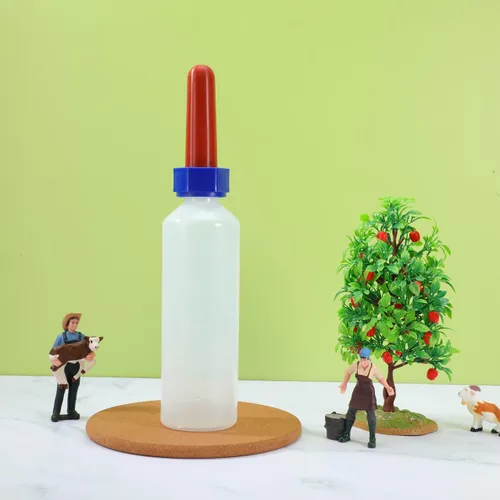 Miniatura 3 de GANAZONO Biberón de silicona gruesa para terneros de 16.9 onzas, alimentador de leche a prueba de fugas para terneros recién nacidos, corderos