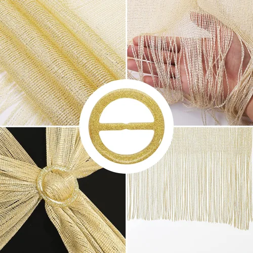 Miniatura 7 de Aster Chales metálicos brillantes y envolturas para vestidos de noche con hebilla para mujer, chales y envolturas para fiesta, novia, dama de honor