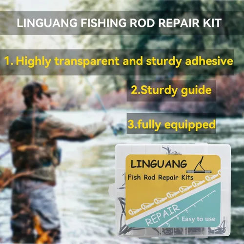 Miniatura 6 de Kit de reparación de guías de acero inoxidable para pesca de agua salada, 40 Uds
