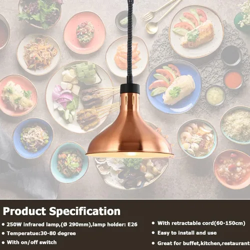 Miniatura 2 de KOUDA Lámparas telescópicas de calefacción telescópicas colgantes para cocina y restaurante