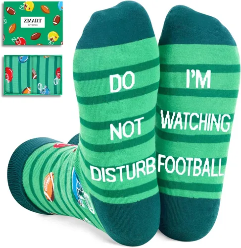 Zmart Calcetines divertidos para hombre, calcetines de fútbol, béisbol, golf, carreras, automóvil, novedad, loco, deporte, regalos para hombres