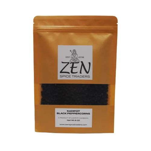 Miniatura 4 de Granos de pimienta negra orgánica Kampot Zen Spice Traders 4 onzas (paquete de 1)
