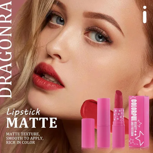 Miniatura 2 de Lápiz labial impermeable mate, pintalabios aterciopelados, cremoso de larga duración, suavizado antiadherente, colores sexys, tinte labial con cera