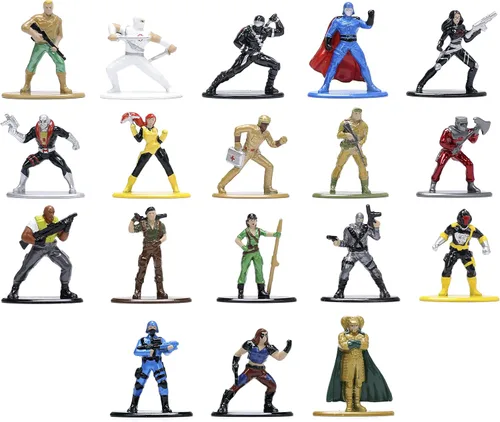 Jada Toys G.I. Joe 32913 - Juego de 18 figuras fundidas a presión, juguetes para niños y adultos, 1.65 pulgadas