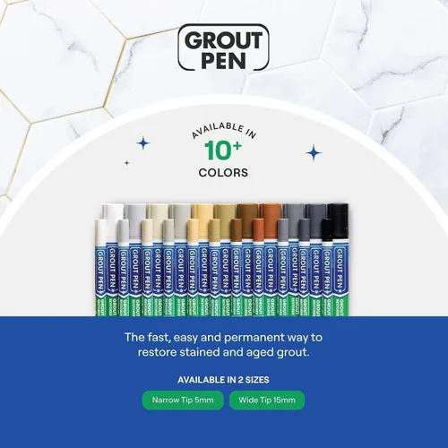 Miniatura 9 de Rotulador de lechada en crema para azulejos: rotulador de pintura de lechada impermeable, colorante y sellador de lechada para baño, ducha, cocina