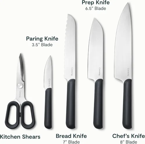 Miniatura 3 de Caraway Juego de utensilios de cocina de 14 piezas, juego de cuchillos de cocina y utensilios de madera, fabricado con cuchillas de acero alemán