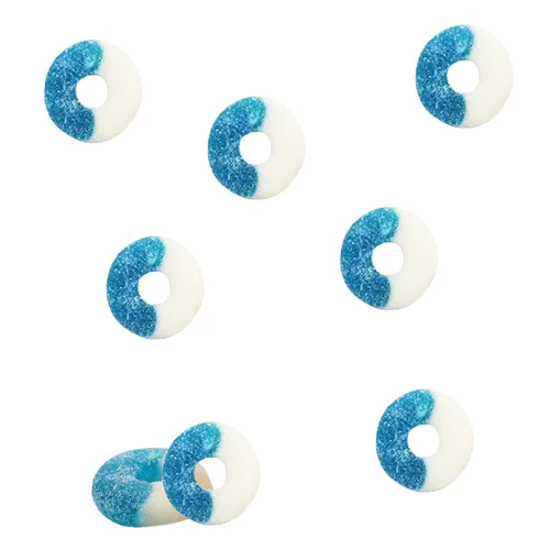 Miniatura 4 de Fruidles Anillos de goma de frambuesa azul, gomitas de sabores de frutas surtidos, aptas para alérgicos, sin OMG, sin edulcorantes artificiales