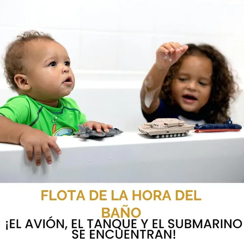 Miniatura 8 de SplashEZ Juguetes de Baño para Niños de 4-8 Años, Juguetes de Baño para Niños Varones, Sin Moho Sin Agujeros Sellados, Conjunto de Juego Militar