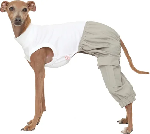 Miniatura 39 de D Doggy Star - Suéter de galgo italiano de cuello de tortuga, conjunto de mono de vellón cálido, ropa de Whippet para perro (XL, azul marino Pkt)