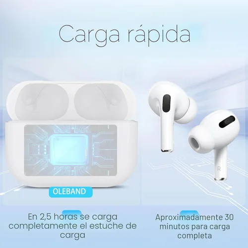 Miniatura 2 de OLEBAND Funda de carga de repuesto para Airpods Pro 2 y 1: fácil de emparejar tus auriculares Air pods Pro con botón de emparejamiento, soporta