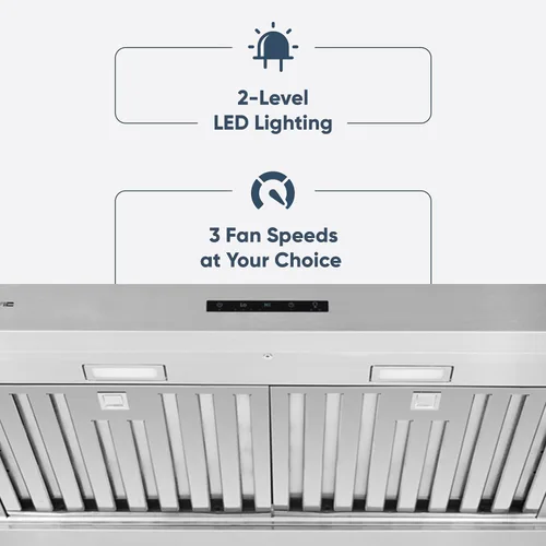 Miniatura 5 de Pacific Economy Pro - Campana extractora con conductos para debajo del gabinete de 30 pulgadas, 850 CFM, potente campana de ventilación de cocina