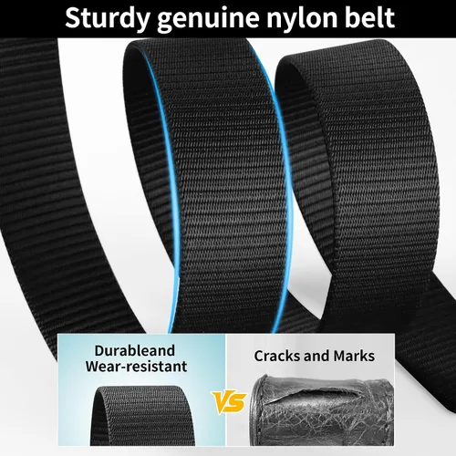 Miniatura 7 de Cinturón de nailon para hombre, cinturones tácticos, cinturón de lona transpirable con hebilla
