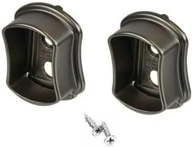 Miniatura 5 de TAG Hardware - 1 par de bridas de soporte de extremo cóncavo para armario (Negro)