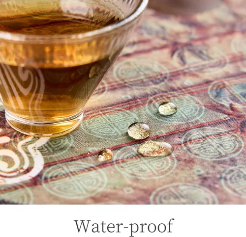 Miniatura 6 de Extra Long 2-Piece Table Runner Set 118, Waterproof Banquet Table Decor, Double Sided Event Cloth, Heavy Duty Tea Mat, Washable Reversible Brocade