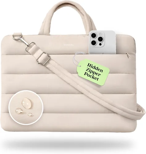 Miniatura 11 de Vandel Funda de transporte para laptop de 13 a 14 pulgadas con correa, bolsa de hombro con asa, bolsa de computadora portátil de 14 pulgadas