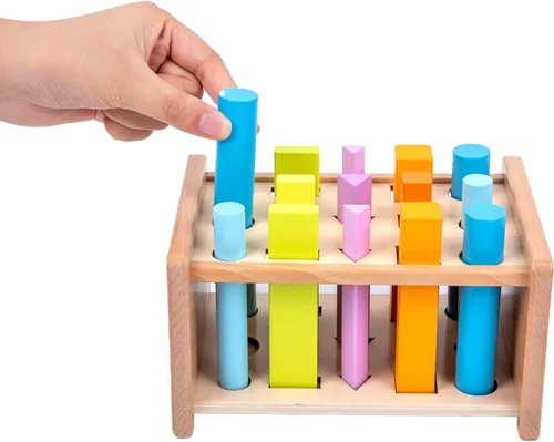 Miniatura 7 de Juguetes Montessori a juego de formas – Juguetes de clasificación de formas de madera para niños de 1 a 3 años – Juguete educativo para preescolares