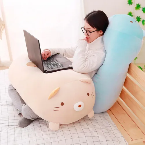 Miniatura 3 de ERDAO Almohada de Felpa de Gato Grande, Juguete Muñeca de Animales de Peluche de Gatos Grandes y Gordos para Niñas, Cama, 35.4 pulgadas