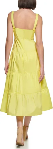 Miniatura 3 de GUESS Vestido largo de algodón sin mangas para mujer