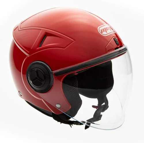 Miniatura 7 de Casco con cara descubierta para motocicleta Scooter, con visor DOT práctico que se puede levantar, M, Negro mate