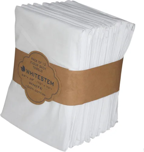Miniatura 23 de Toallas de saco de harina, toalla de té para manualidades, toalla de cocina, toallas de secado de platos, toalla de algodón en blanco para bordado