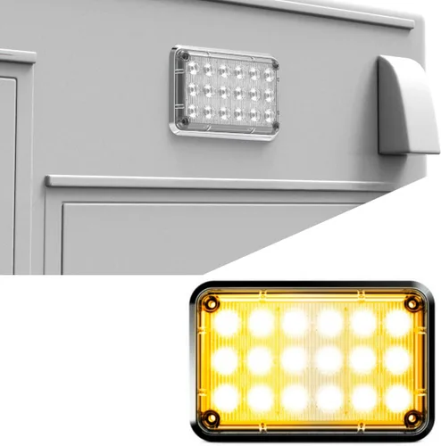 Miniatura 11 de Alpha-Z 6x4 Ambulancia LED Montaje en Superficie Luces estroboscópicas de emergencia y camión de bomberos Luz de advertencia ultra delgada