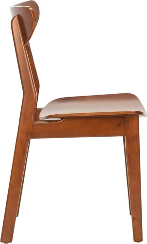 Miniatura 10 de SAFAVIEH Furniture Lucca - Juego de 2 sillas de comedor retro, nogal - madera - Diseño tapizado de mediados de siglo - Ideal para comedor, cocina