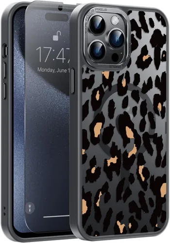 Miniatura 88 de Goodon Funda para iPhone 17 Pro con protector de pantalla de privacidad, compatible con Magsafe, a prueba de golpes, translúcida mate, bonita funda