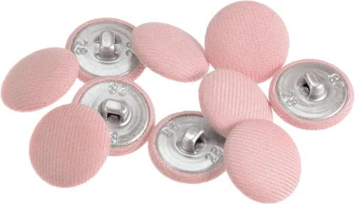 Miniatura 87 de HARFINGTON 10 botones de tela de 24L cubiertos de tela de 0.59 pulgadas, vástago de metal, botones de costura redondos para trajes, blusas de Azul