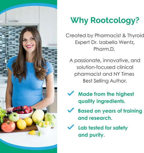 Miniatura 4 de Rootcology by Dr. Izabella Wentz Selenio + Myo-Inositol Mezcla integral para promover el equilibrio hormonal y la salud del sistema inmunológico