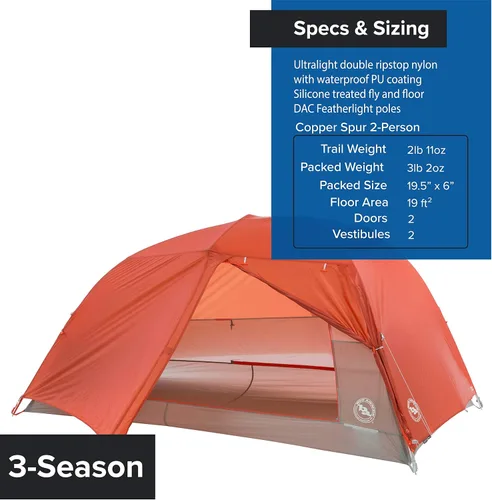 Miniatura 4 de Big Agnes Copper Spur HV UL - Tienda de campaña ultraligera para mochileros