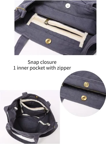 Miniatura 6 de Jeelow Bolso bandolera de lona resistente para hombre y mujer