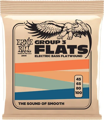 Miniatura 4 de Ernie Ball Group I Cuerdas Flatwound para Guitarra Bajo, Calibre 55-110 (P02802)
