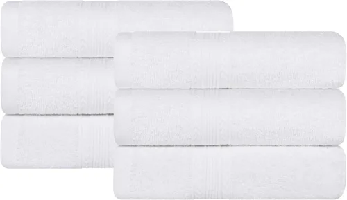 Miniatura 114 de Superior Juego de 6 toallas de mano de algodón ecológico, toallas pequeñas para spa, hotel, baño de invitados, cocina, secado rápido, suave